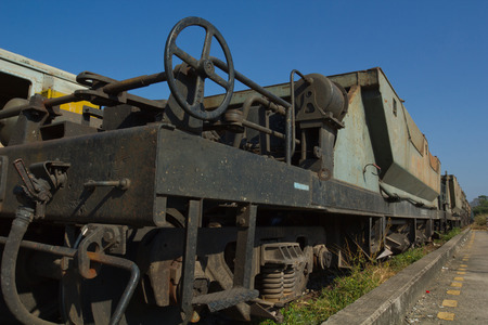 Bogie Hopper Wagon (BHW) under blue skyの写真素材