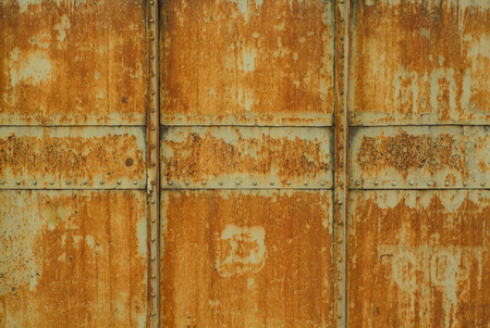 Vintage railroad container doors with rusty and old color.の写真素材