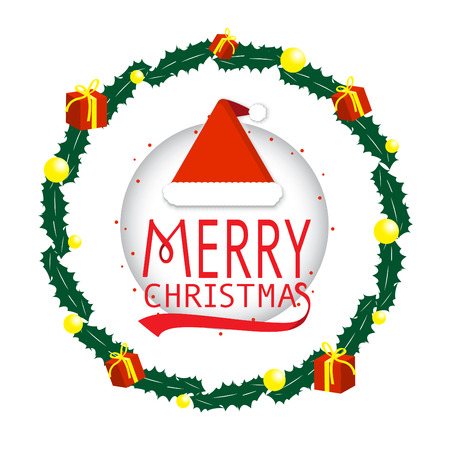 Merry Christmas Greeting Card invitation.のイラスト素材
