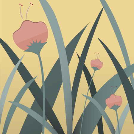 Spring flower background illustrationのイラスト素材