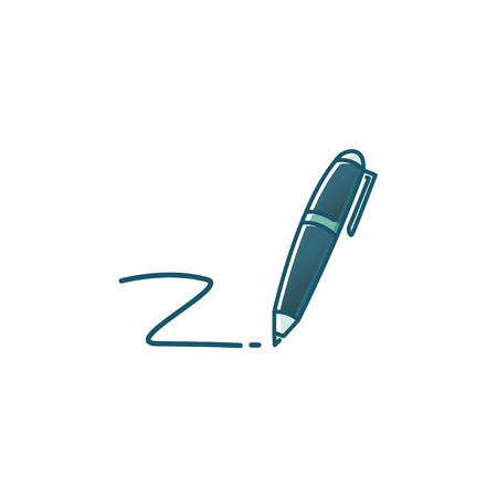 Pen icon design, Business office symbol.のイラスト素材