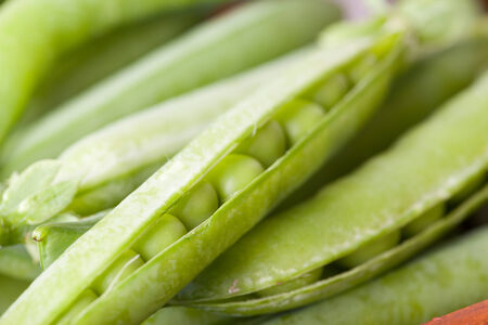macro horizontal picture of fresh green peas