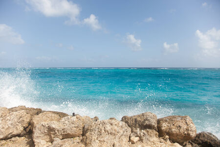caribbian sea view in the Barbadosの写真素材