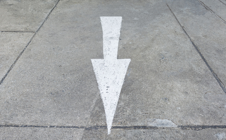 Arrow signs on the roadの写真素材