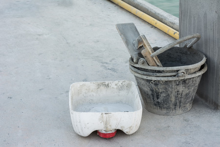Buckets of cement for 
build or constructionの写真素材