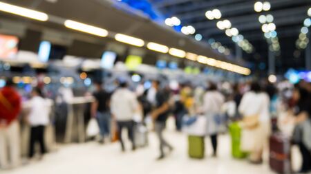 Abstract blur background of international airportの写真素材