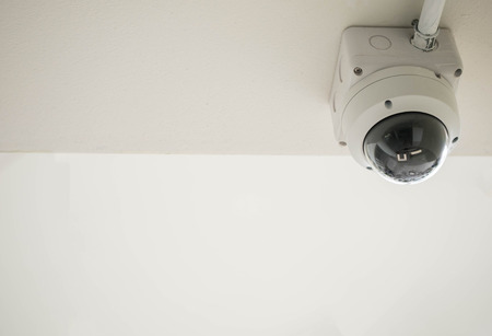 CCTV cameras Installed on the ceiling,in security conceptの写真素材