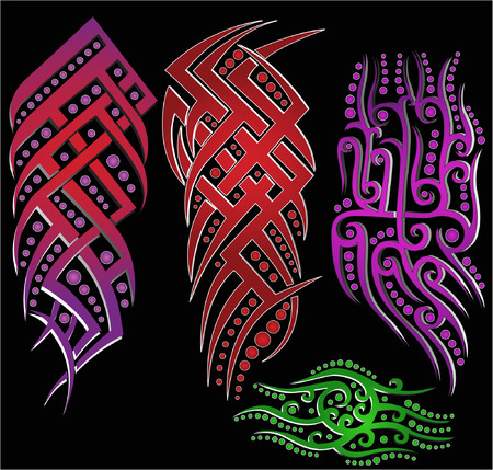 there is tattoo pattern collectionのイラスト素材