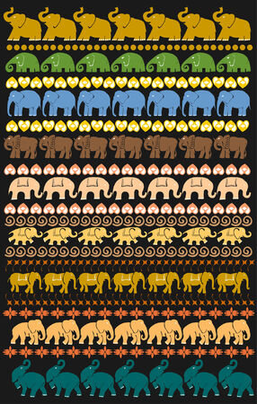 elephant collectionのイラスト素材
