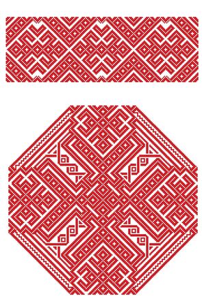 there is a Ukrainian folk embroidery (handmade)のイラスト素材