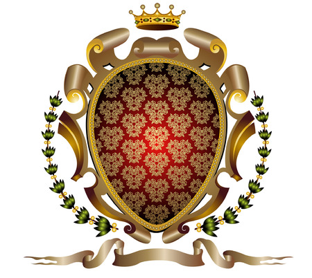 heraldic arm bannerのイラスト素材