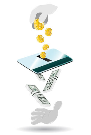 money card credit handのイラスト素材
