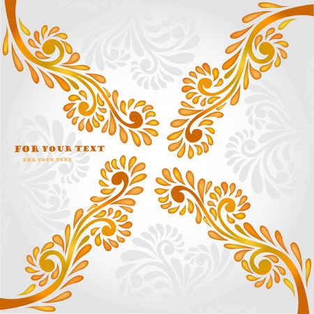 background orange bannerのイラスト素材