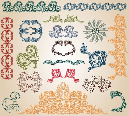 old book element collectionのイラスト素材