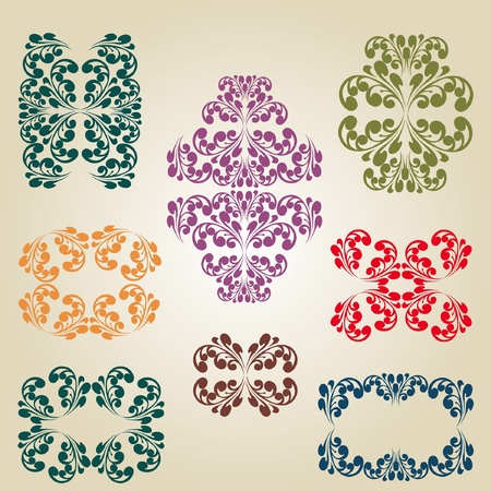 old pattern decor caligraphyのイラスト素材