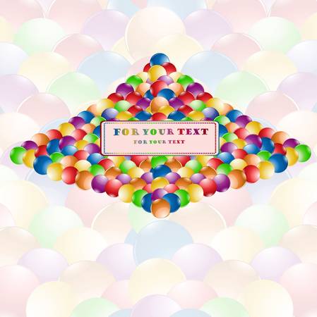 color ball rainbow  banner backgroundのイラスト素材