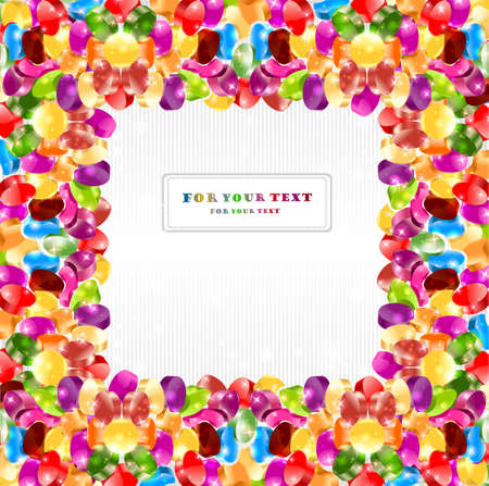 candy color rainbow glossy circle backgroundのイラスト素材