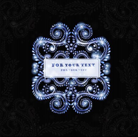 winter blue black backgroundのイラスト素材