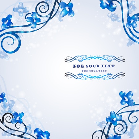 blue cool shiny background shape bannerのイラスト素材