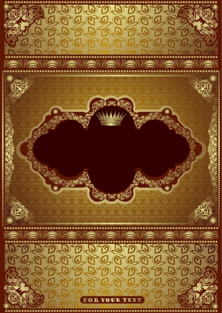 gold banner luxury background labelのイラスト素材