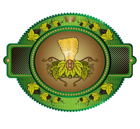 beer background label advertisingのイラスト素材