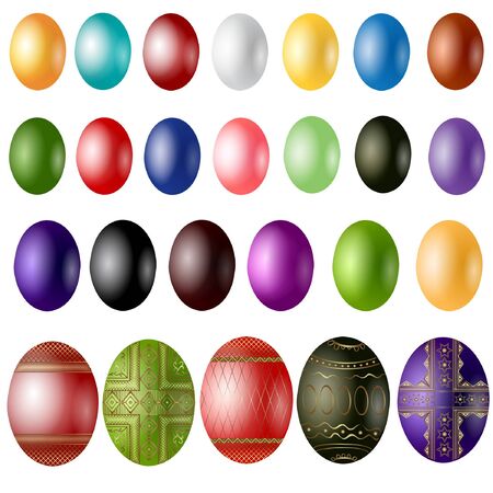 easter egg color sampleのイラスト素材