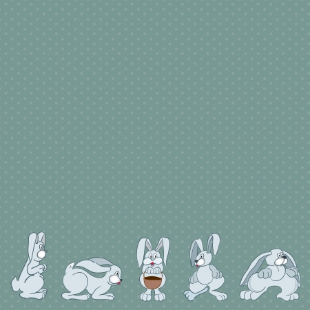 rabbit banny background easterのイラスト素材