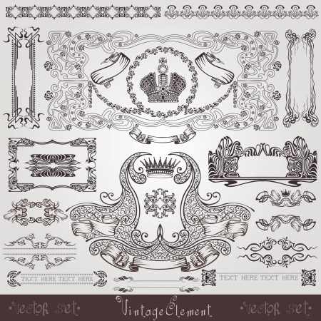 old royal label banner element