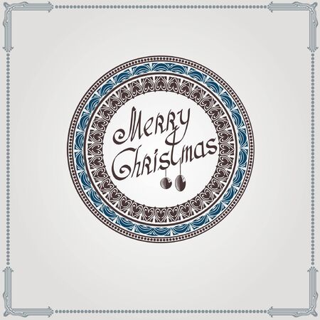 christmas vintage circle backgroundのイラスト素材