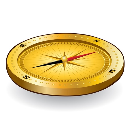gold compass iconのイラスト素材