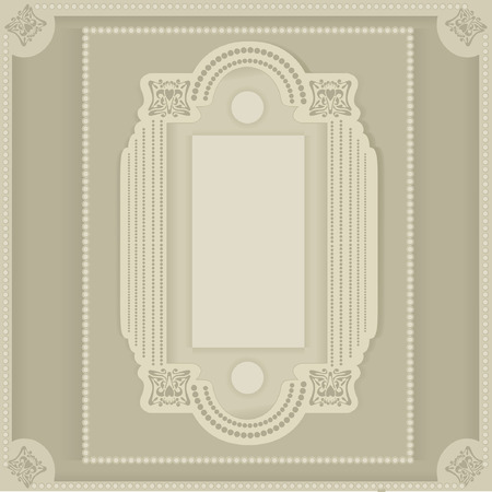 old green vintage background stncil bannerのイラスト素材