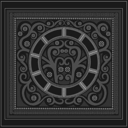 engraving capital letter o type vintageのイラスト素材