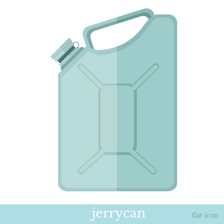 jerrycan flat icon on whiteのイラスト素材
