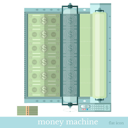 money machine, flat designのイラスト素材