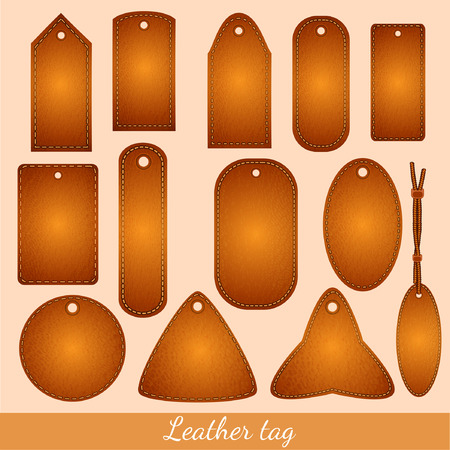 leather tag big collectionのイラスト素材