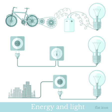 concept flat energy light schematic infographicのイラスト素材
