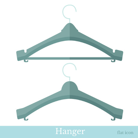 flat two different hangers on whiteのイラスト素材