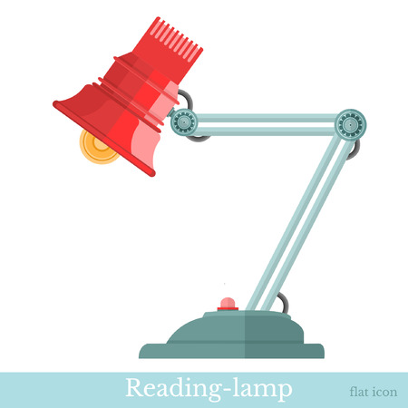 flat reading-lamp isolated on whiteのイラスト素材