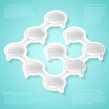 concept background or infographic with oval horizontal banner conecting template for infoのイラスト素材