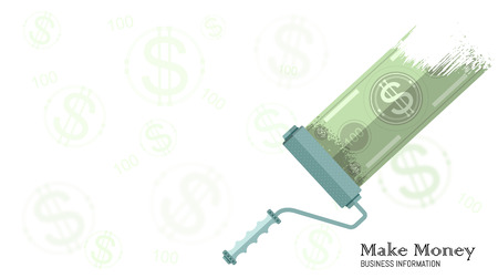 Concept business background with banknotes draw by platenのイラスト素材