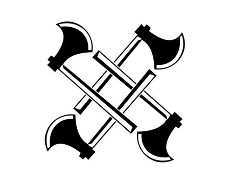 ax silhouette set logo. isolated white background side view. best for logo, badge, emblem, icon, lumberjack, carpenter. available in eps 10.のイラスト素材