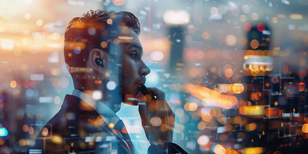 Cheese platter with grapes and crackers on wooden table at sunsetの素材