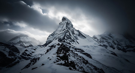 Panoramic view of Matterhorn, Zermatt, Switzerlandの素材