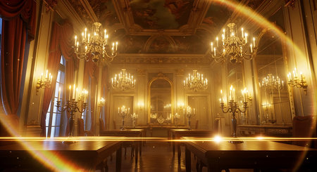 interior of royal palace in paris,france Europe.の素材
