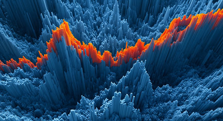 abstract fractal background a computer-generated 2D illustration, textureの素材