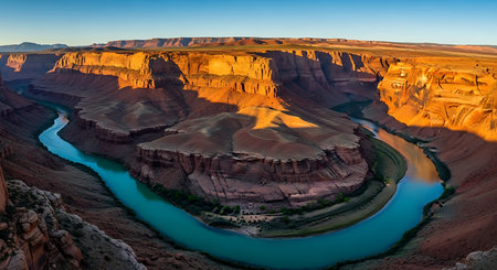 Horseshoe Bend at sunset, Page, Arizona, USAの素材
