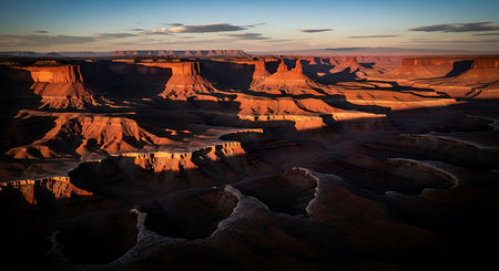 Sunset over the Canyonlands National Park, Utah, USA.の素材