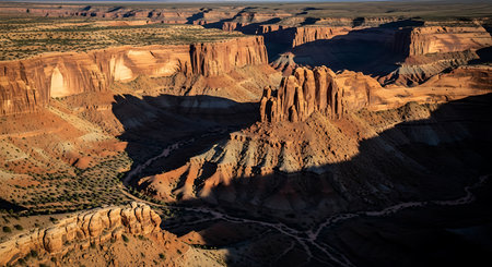 Aerial view of Capitol Reef National Park in United States of Americaの素材