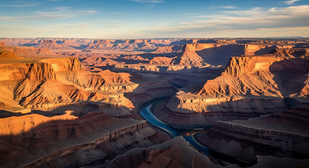 Sunset over the Colorado River in Canyonlands National Park, Utah, USAの素材