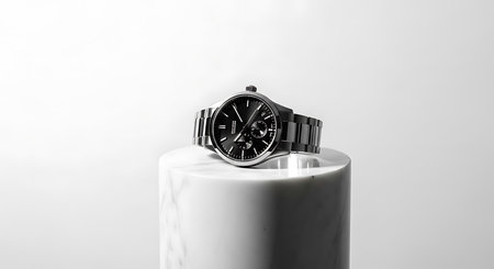 Group of business people working together in modern office with double exposure of financial graph interface. Concept of teamwork and partnership.の素材